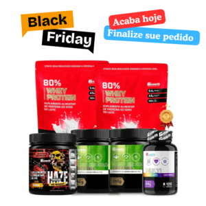 ( ÚLTIMO DIA DE BLACK FRIDAY) - Kit 2 Whey 1KG +2 Creatinas 250g +Pré-Treino Haze 300g +Multivitamínico 120caps